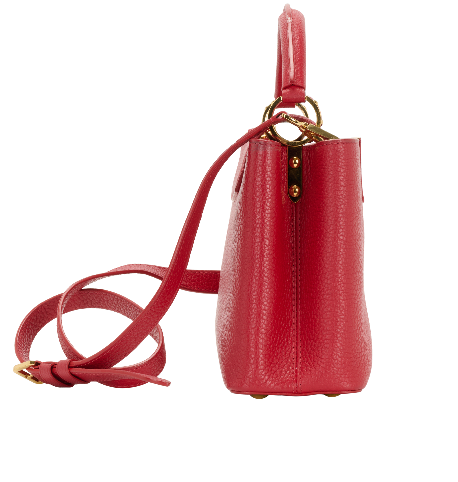 Capucines BB, &pound;1,800, Handbags, Red, Leather, Side view